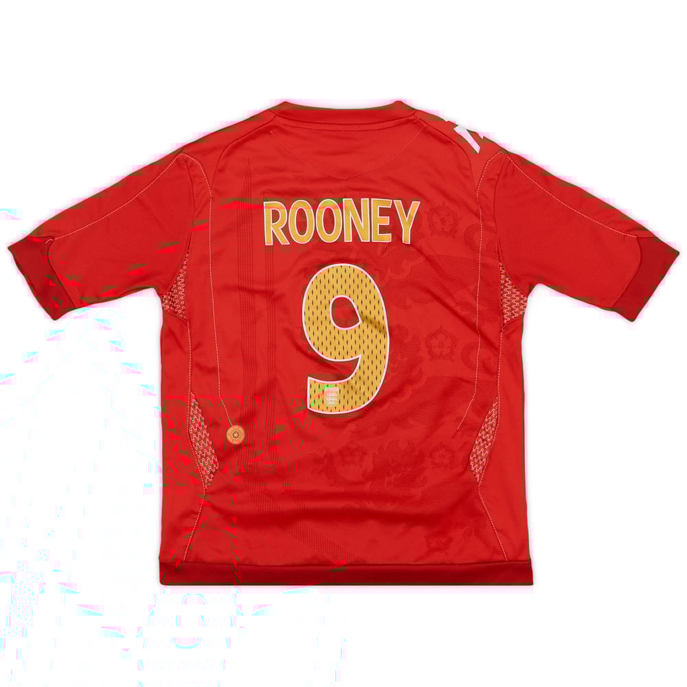 2006-08 England Away Shirt Rooney #9 - 6/10 - (S.Boys)