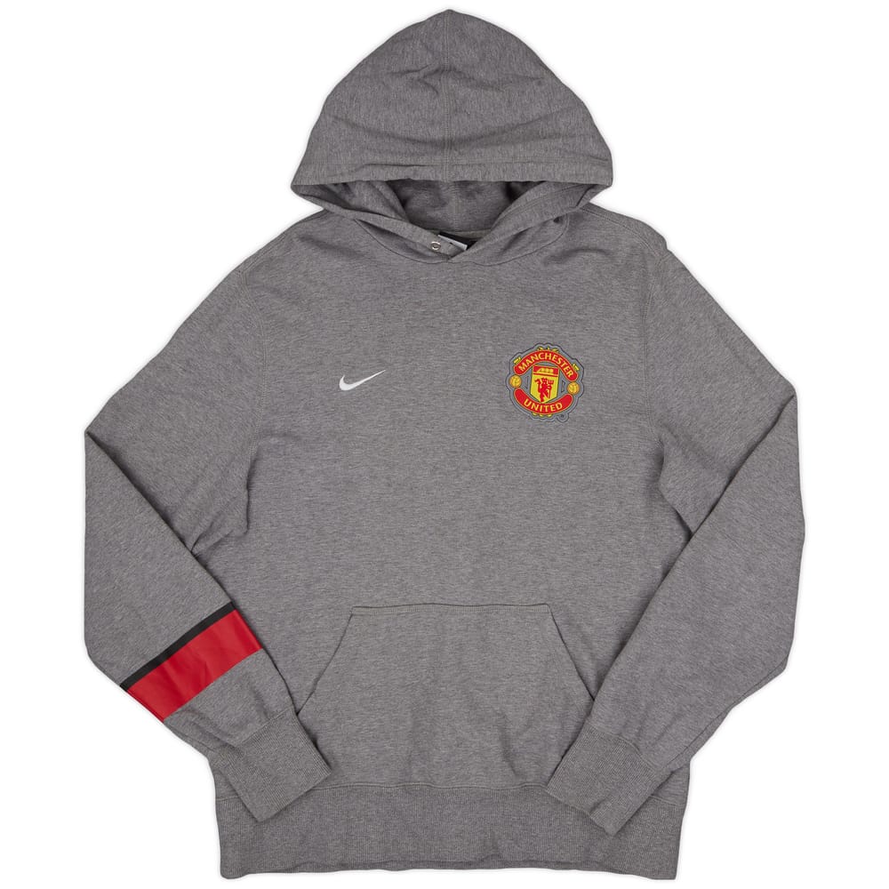 2012-13 Manchester United Nike Hooded Sweat Top - 7/10 - (L)