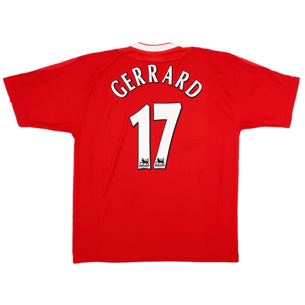 2002-04 Liverpool Home Shirt Gerrard #17 - 7/10 - (XL)