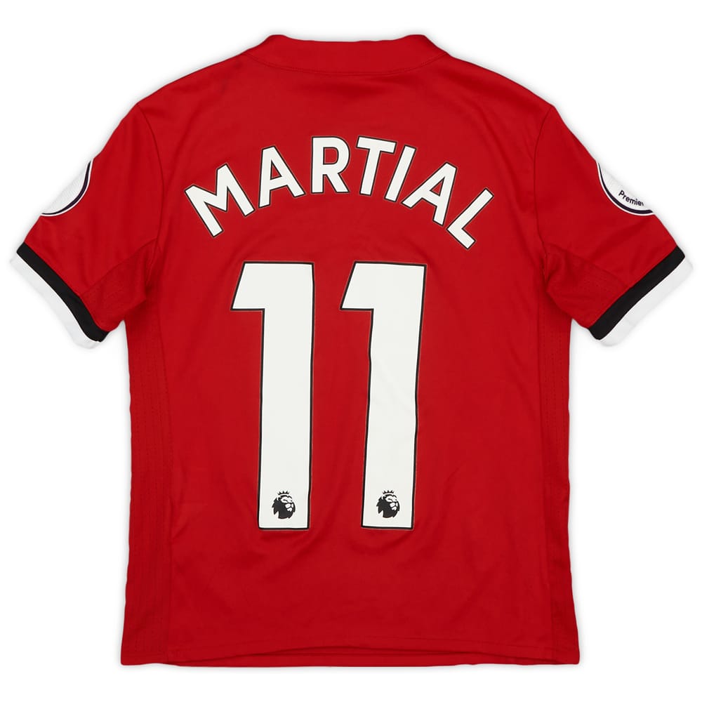 2017-18 Manchester United Home Shirt Martial #11 - 9/10 - (S.Boys)