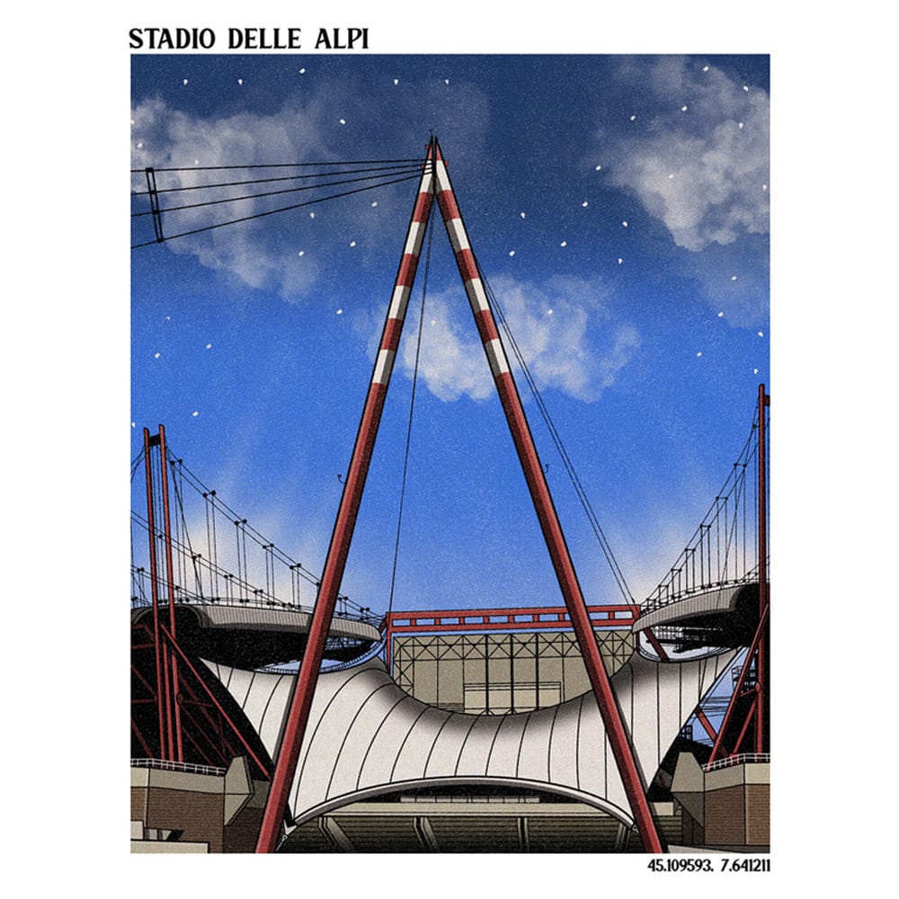 Stadio Delle Alpi A3 Print/Poster