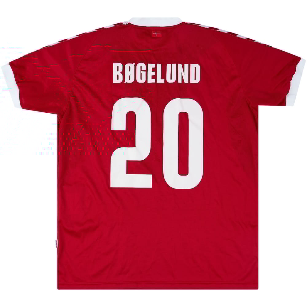 2002 Denmark Match Issue World Cup Home Shirt Bogelund #20