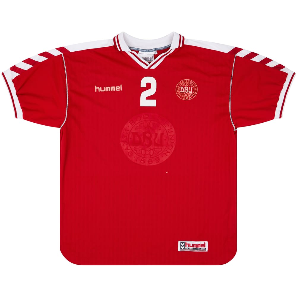 1998-00 Denmark Match Issue Home Shirt #2 (Colding)