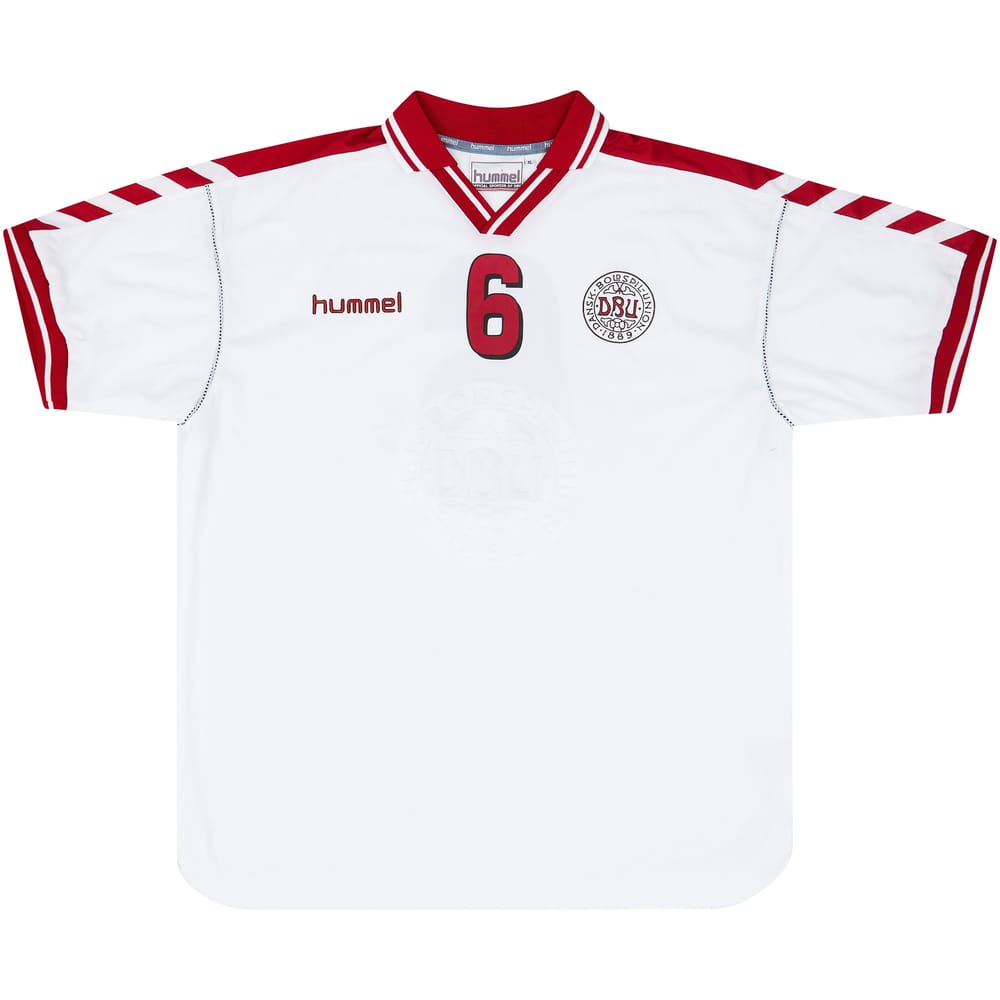 1998-00 Denmark Match Issue Away Shirt #6 (Helveg)