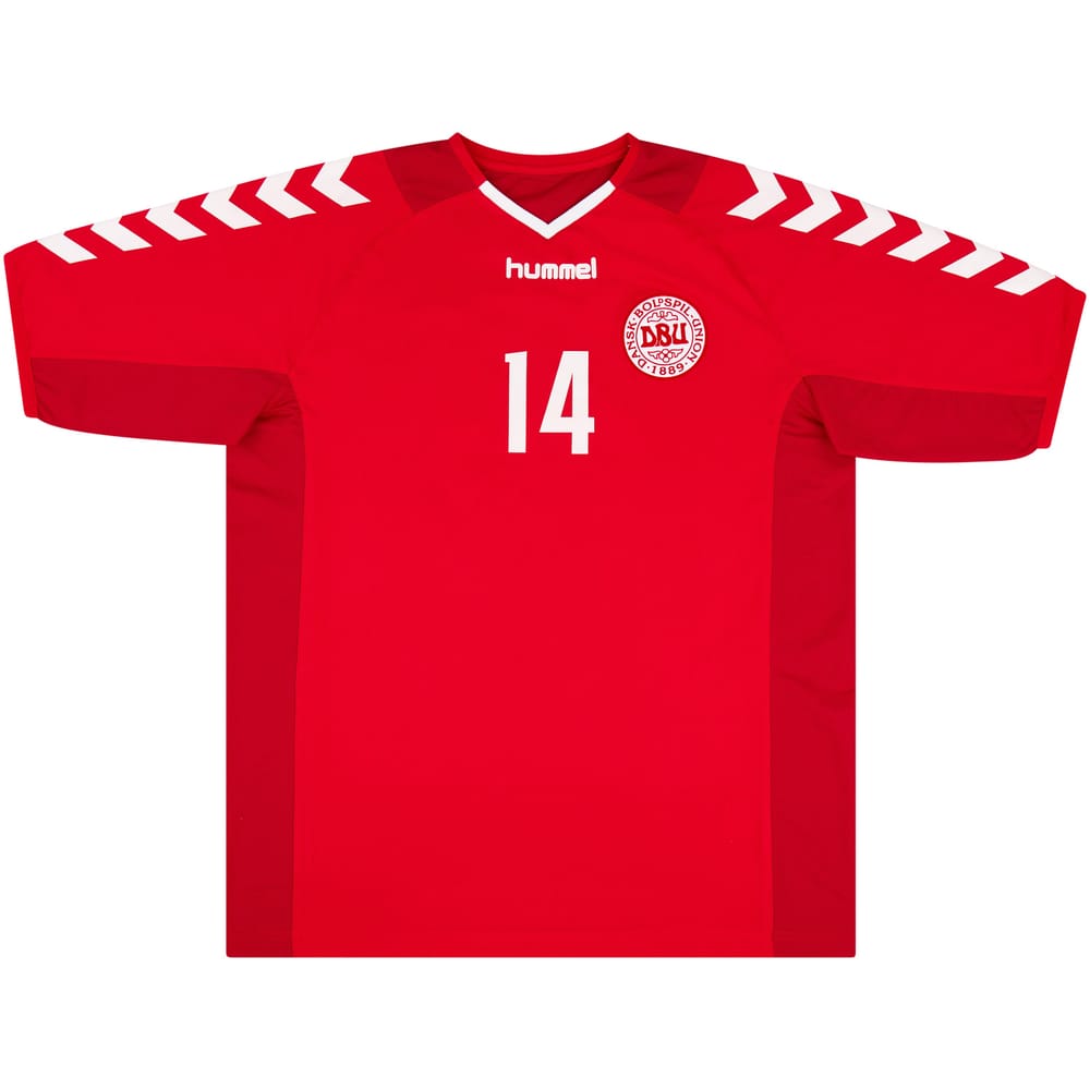 2003-04 Denmark Match Issue Home Shirt #14