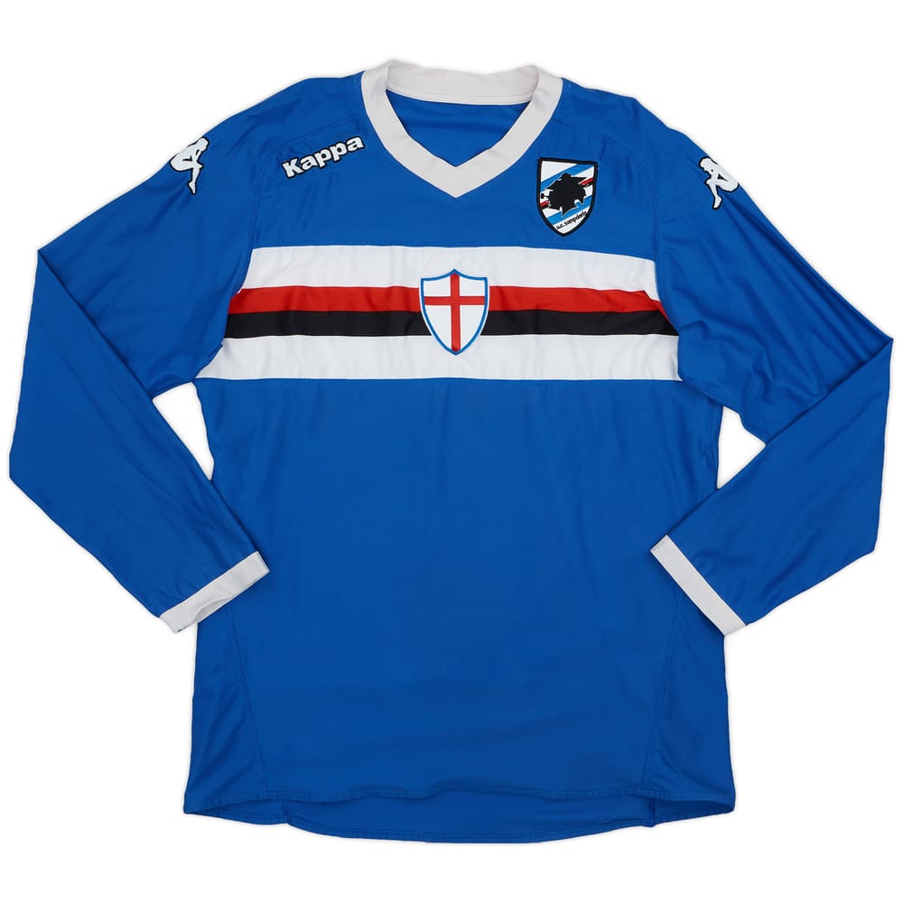 2010-11 Sampdoria Home L/S Shirt - 6/10 - (XL)