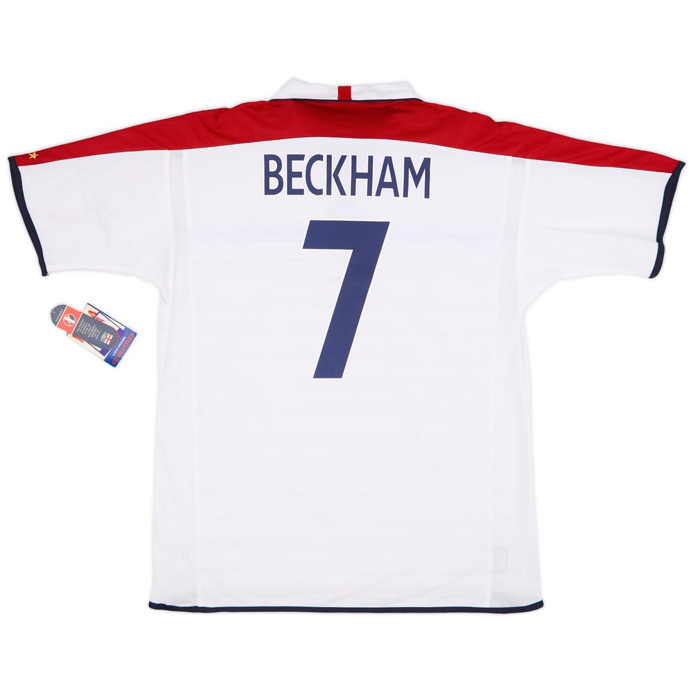 2003-05 England Home Shirt Beckham #7 (XL)