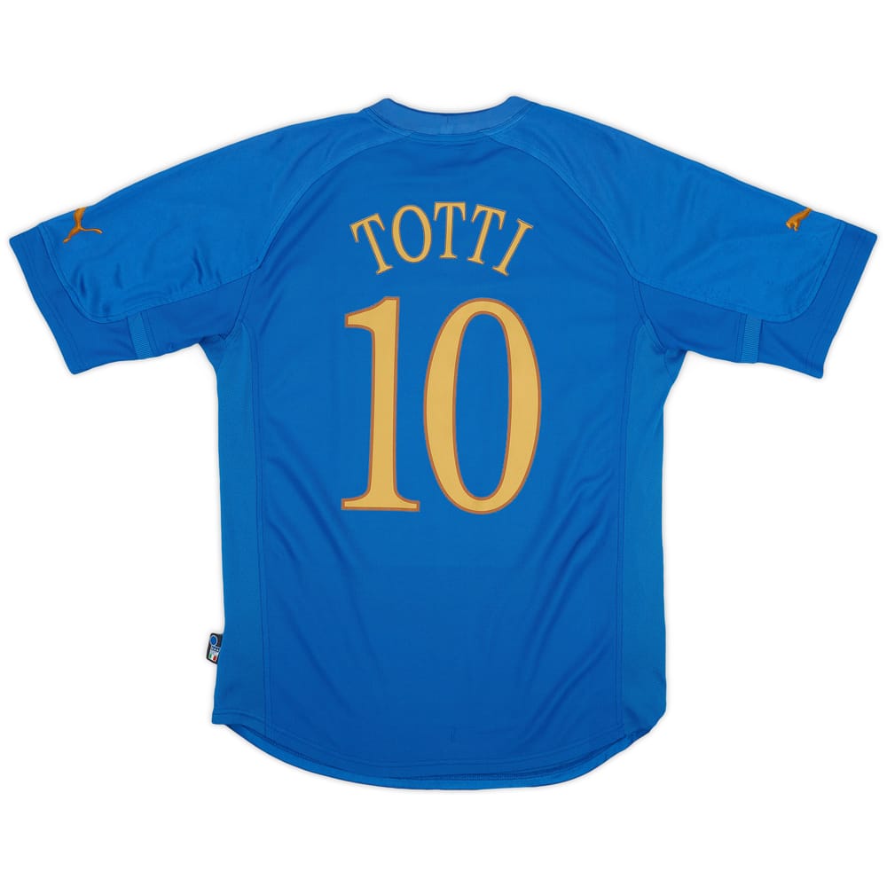 2004-06 Italy Home Shirt Totti #10 - 7/10 - (M)