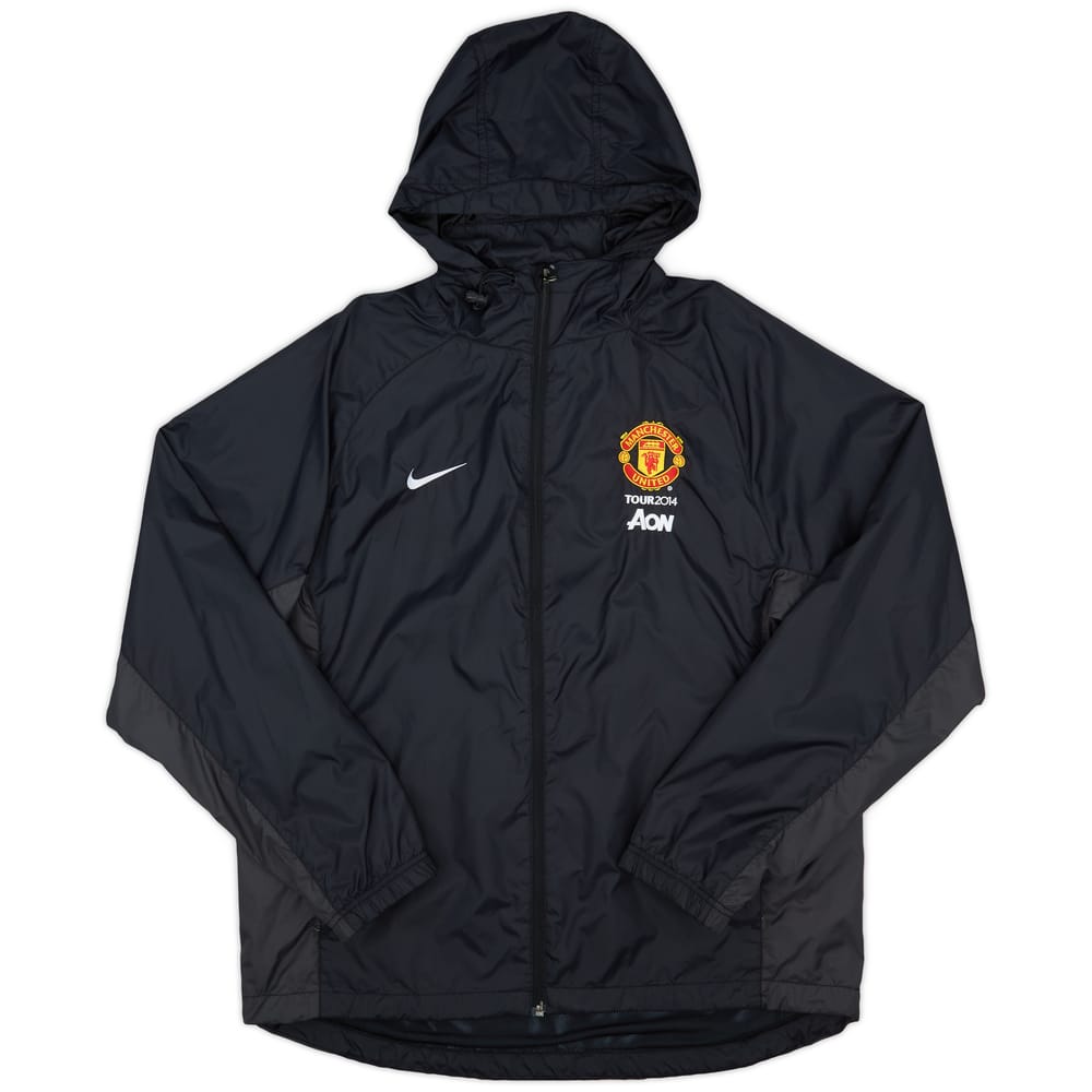 2014-15 Manchester United Nike 'Tour 2014' Hooded Rain Jacket - 9/10 - (L)