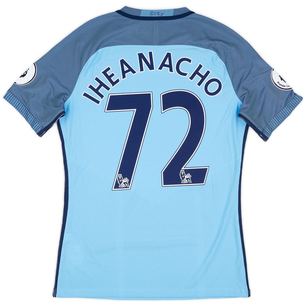 2016-17 Manchester City Match Issue Home Shirt Iheanacho #72