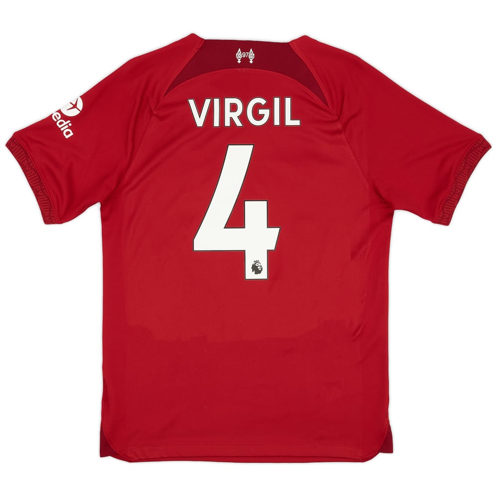 2022-23 Liverpool Home Shirt Virgil #4 - 8/10 - (S)