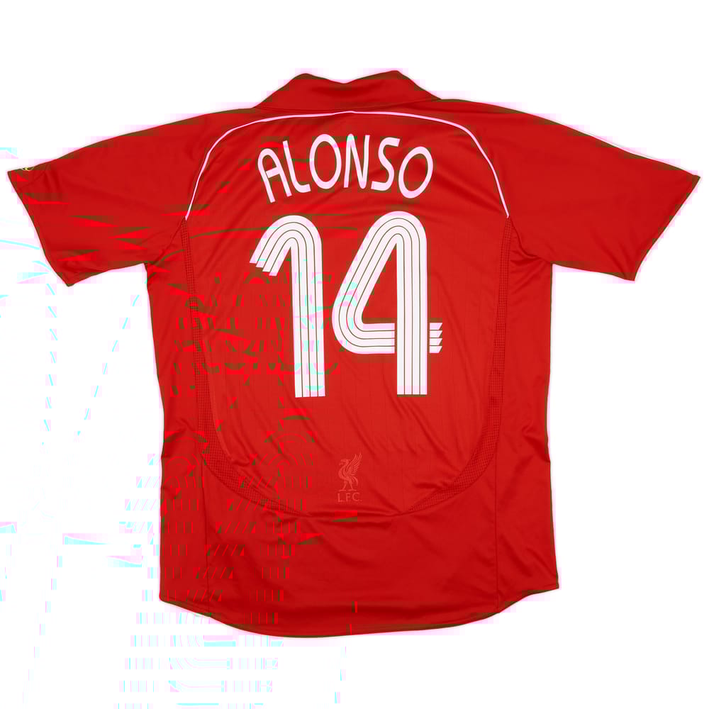 2006-08 Liverpool Home Shirt Alonso #14 - 7/10 - (L)