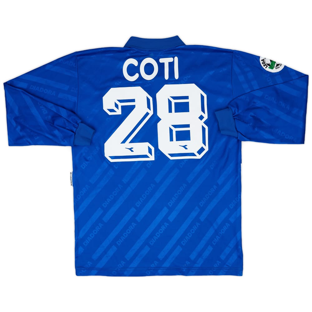 1996-97 Padova Match Issue Home L/S Shirt Coti #28