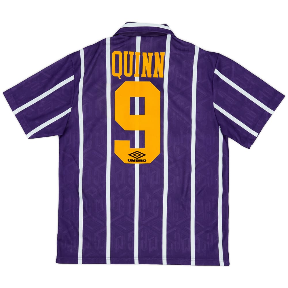 1993-94 Manchester City Away Shirt Quinn #9 - 9/10 - (M)