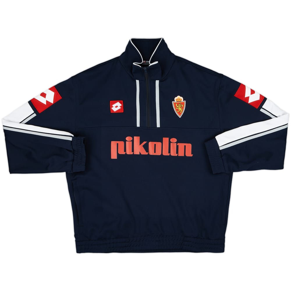 2003-05 Real Zaragoza Lotto 1/4 Zip Training Top - 9/10 - (XL)