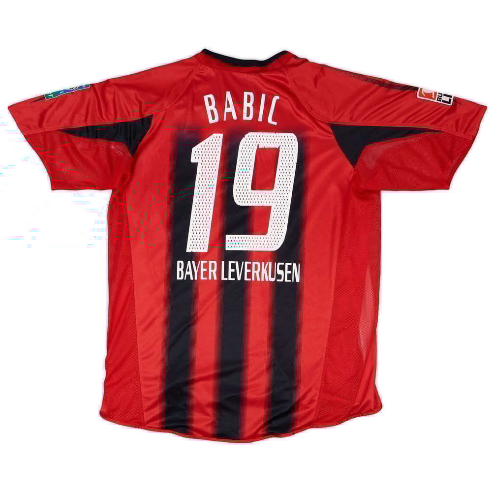 2004-05 Bayer Leverkusen Match Issue Home Shirt Babic #19