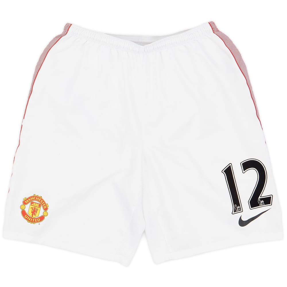 2012-13 Manchester United Match Issue Home Shorts #12 (Smalling)