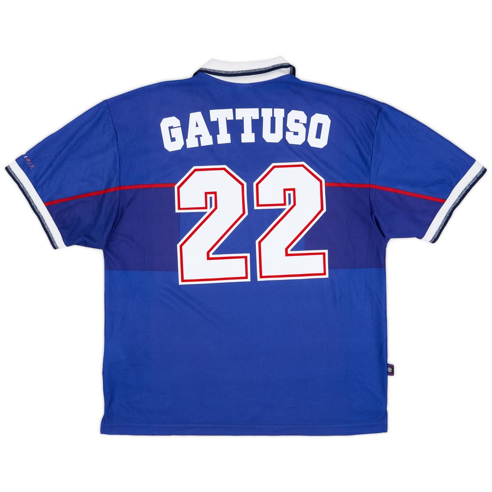 1997-99 Rangers Home Shirt Gattuso #22 - 8/10 - (XL)