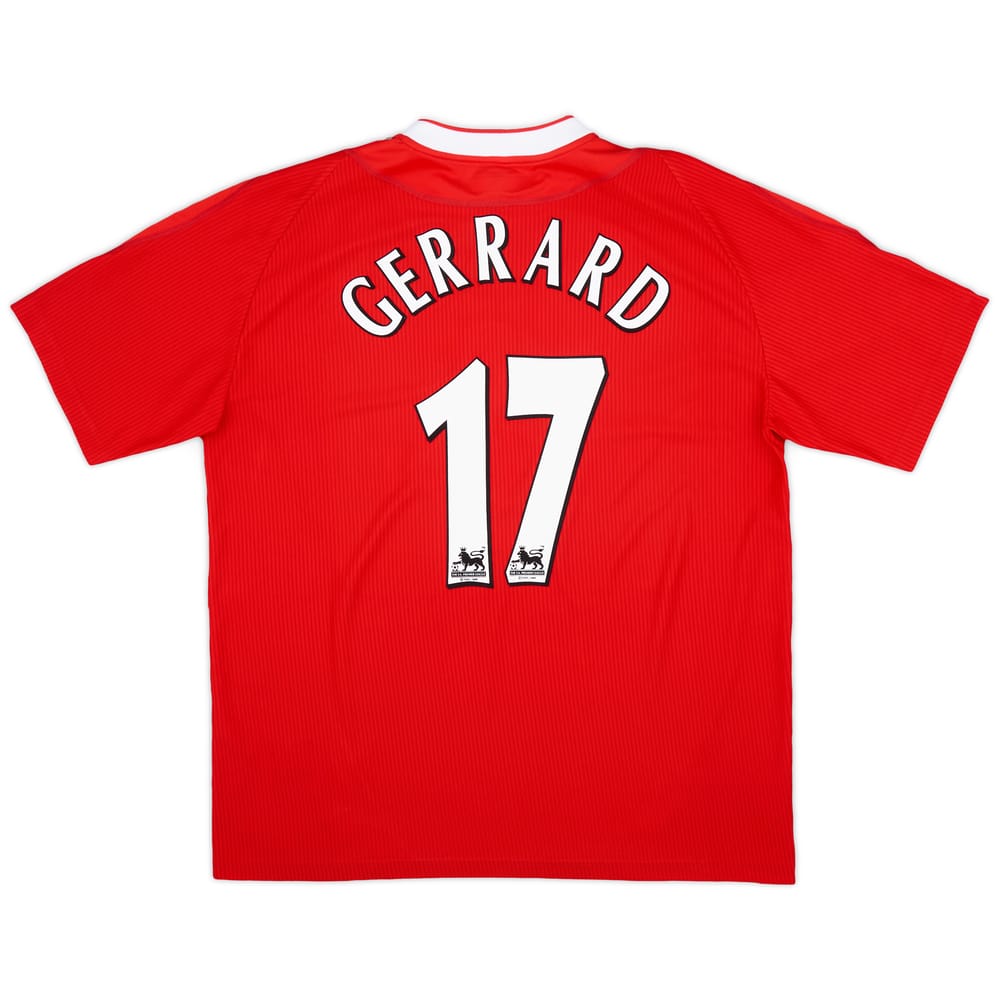 2002-04 Liverpool Home Shirt Gerrard #17 - 7/10 - (XL)