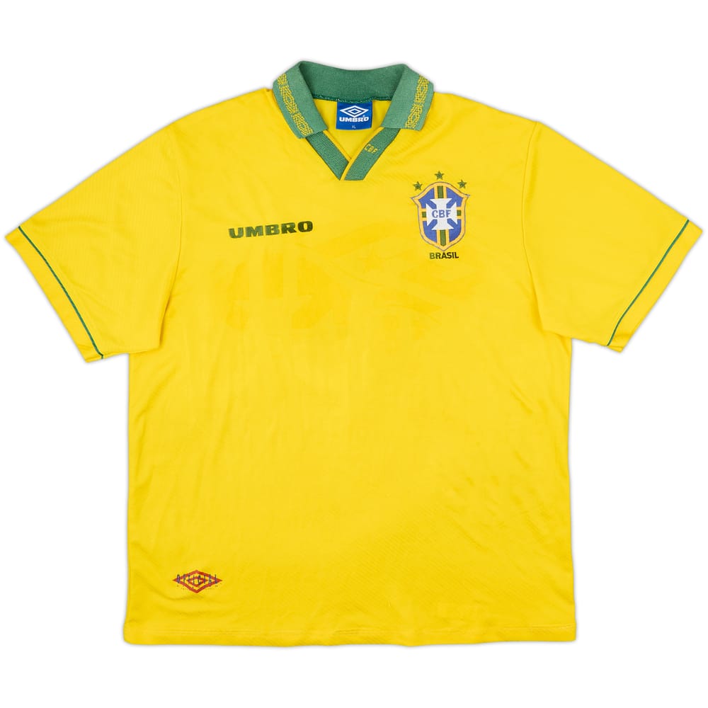1993-94 Brazil Home Shirt - 7/10 - (XL)