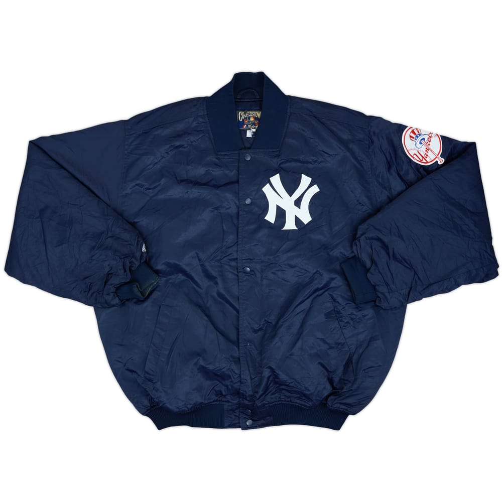 2000s New York Yankees Majestic Cooperstown Collection Satin Varsity Jacket - 7/10 - (XXL)