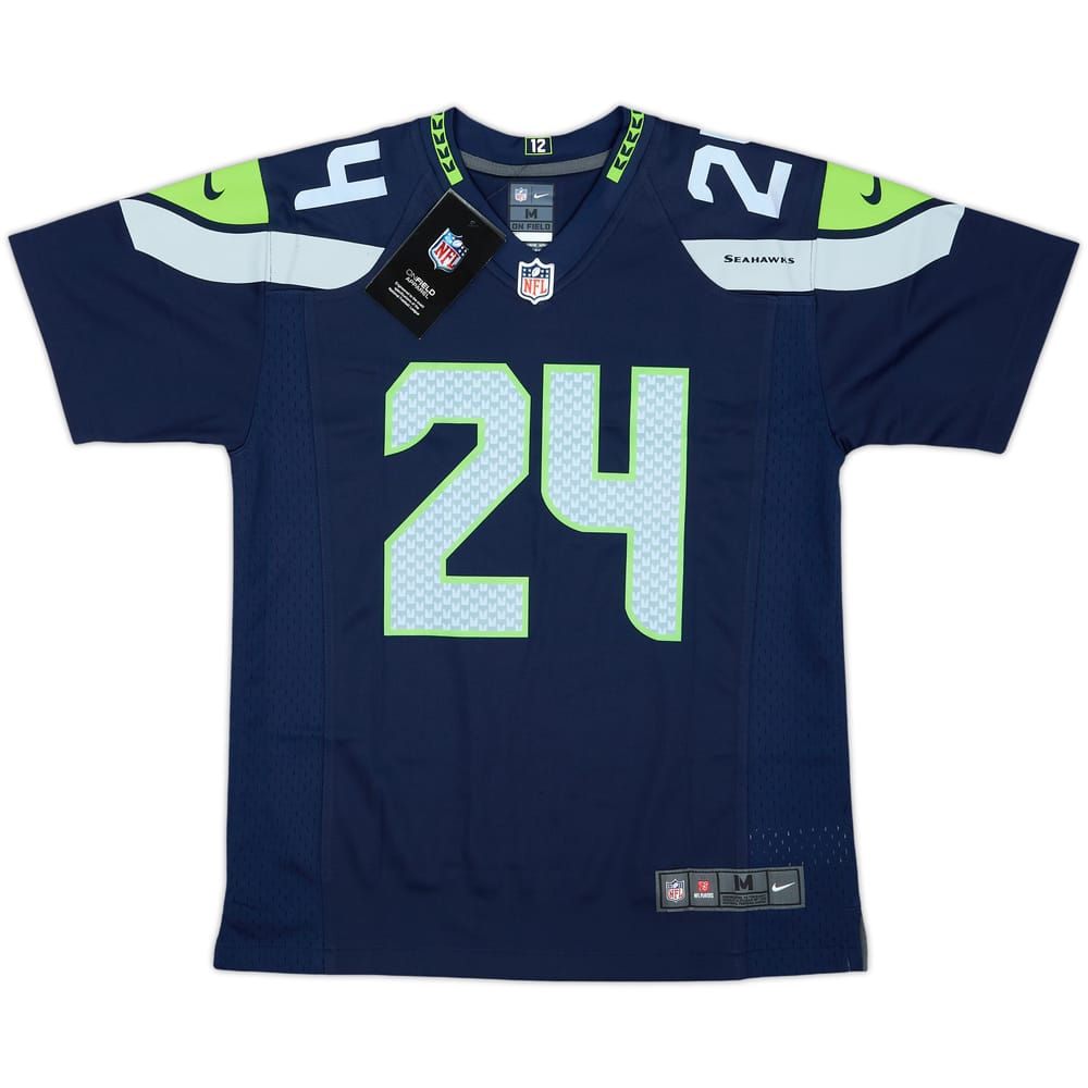 2019 Seattle Seahawks Lynch #24 Nike Game Home Jersey (M.Boys)