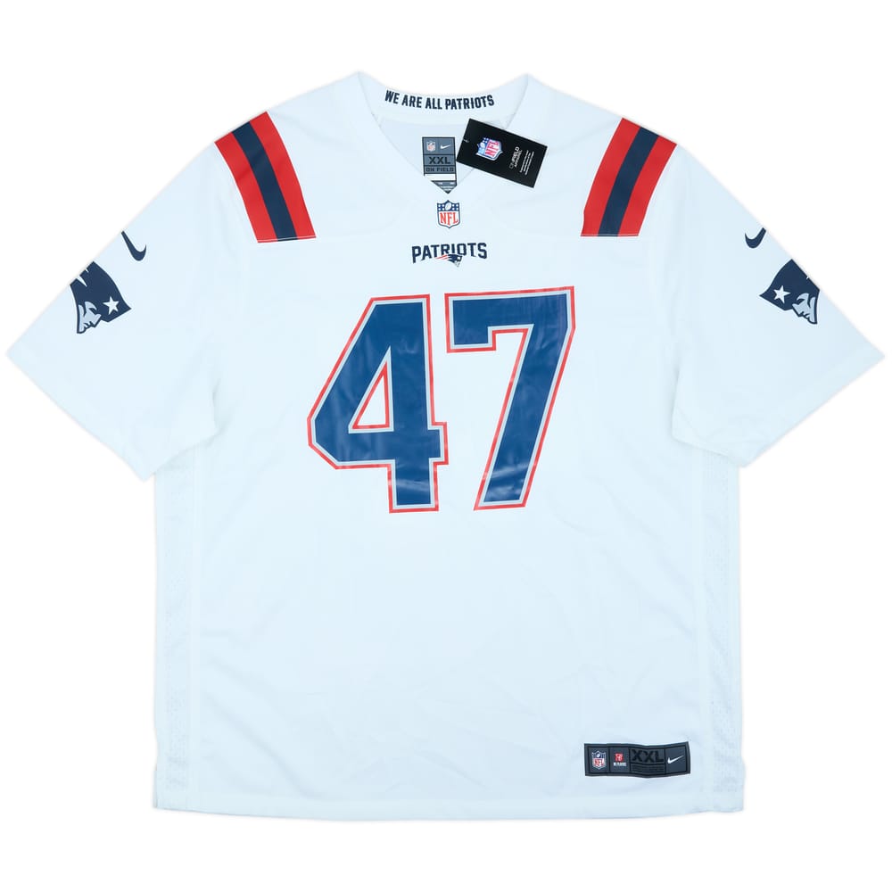 2020-21 New England Patriots Johnson #47 Nike Game Away Jersey (XXL)