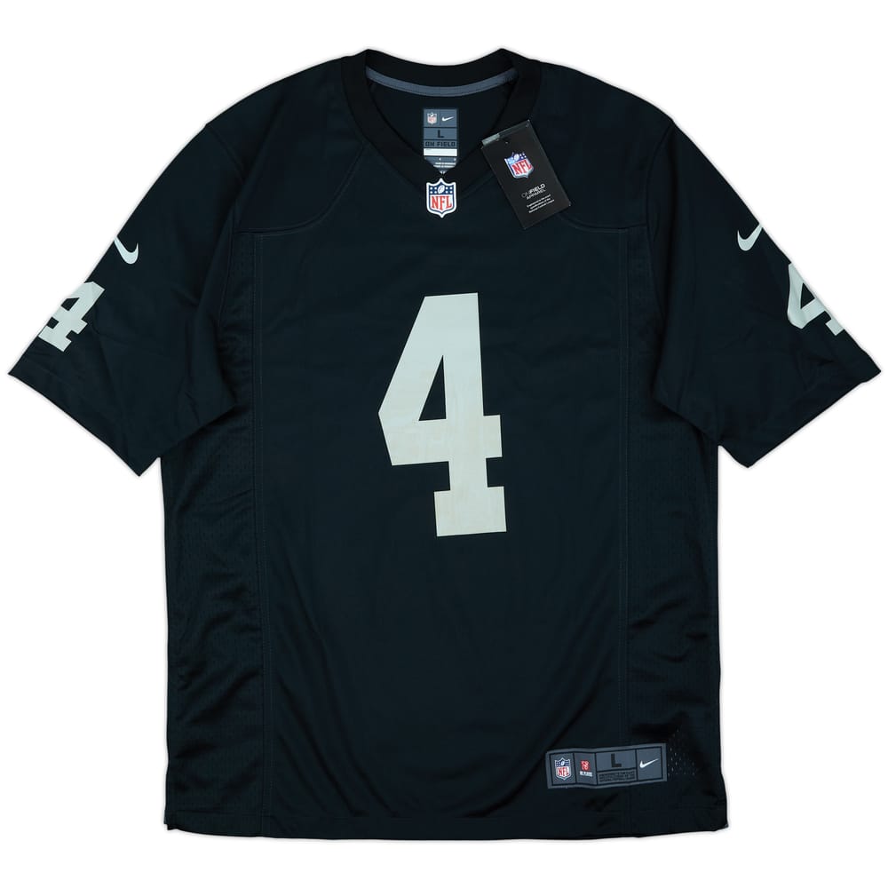 2020-22 Las Vegas Raiders Carr #4 Nike Game Home Jersey (L)