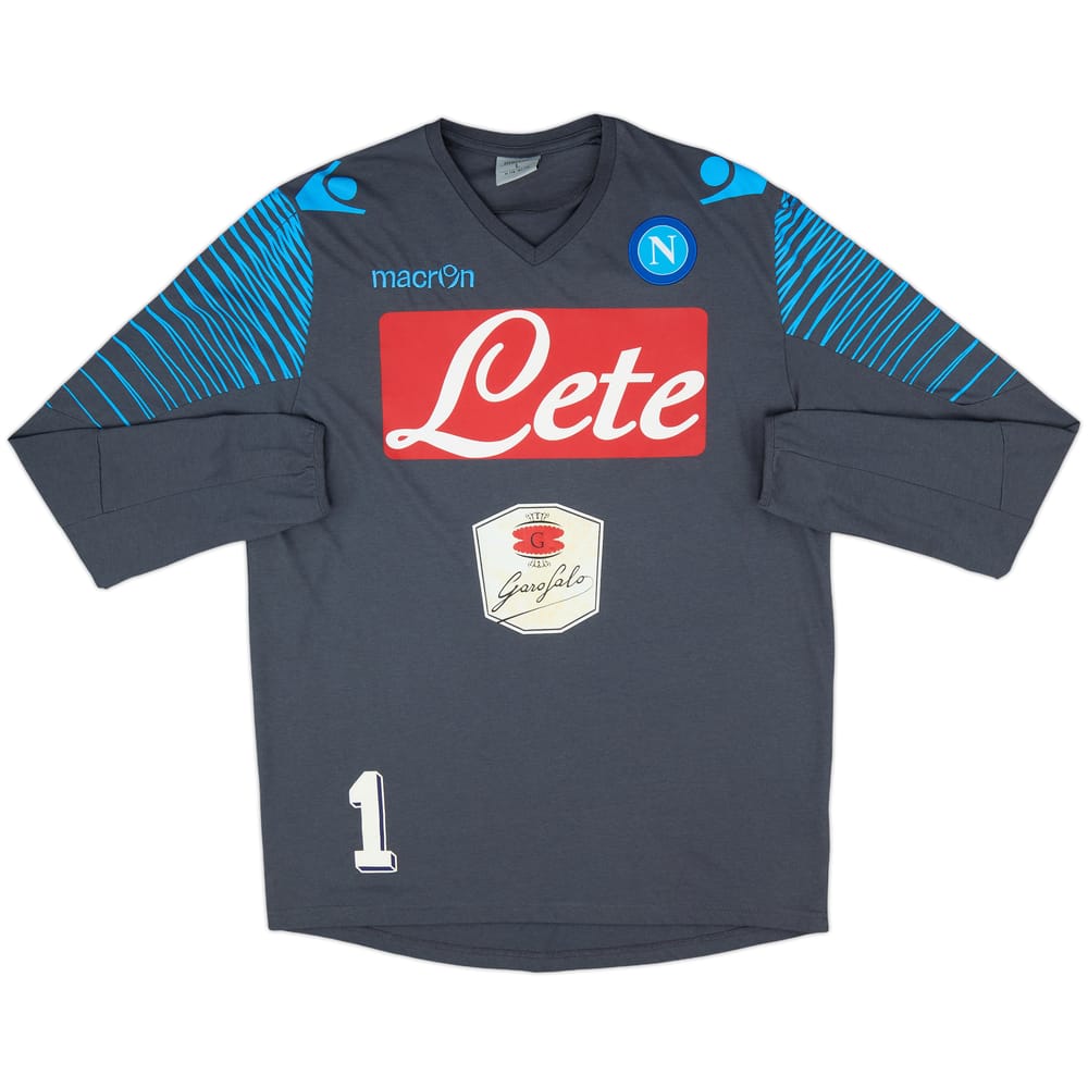 2011-12 Napoli Macron Player Issue Training Shirt #1 - 8/10 - (L)
