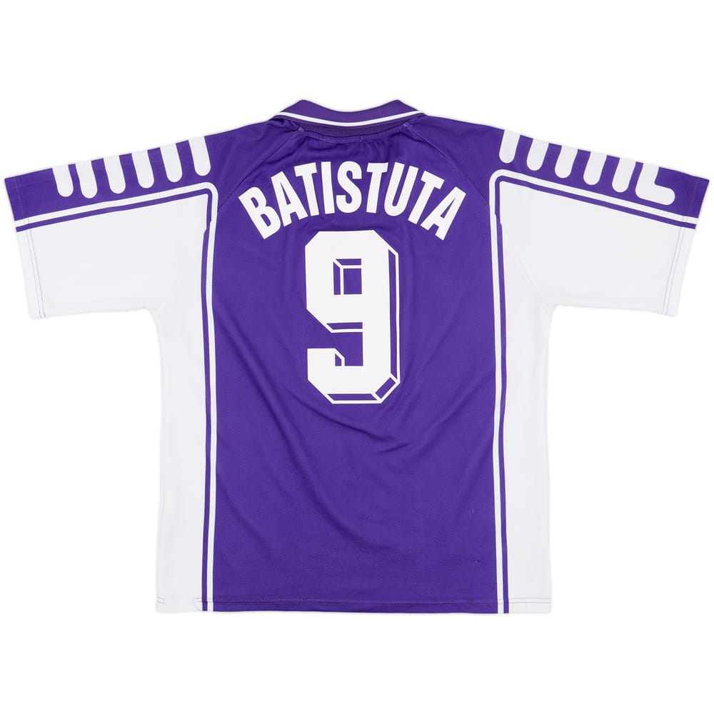 1999-00 Fiorentina Home Shirt Batistuta #9 - 7/10 - (L)