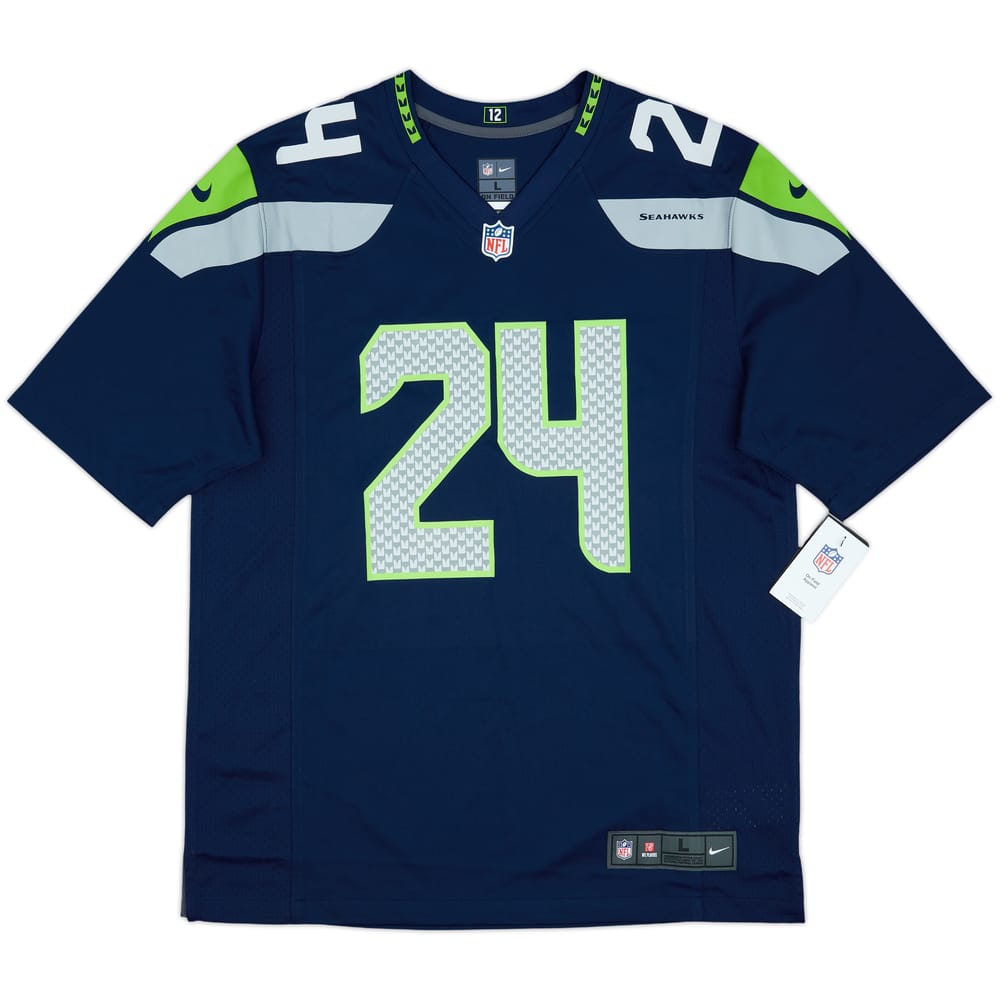 2019 Seattle Seahawks Lynch #24 Nike Game Home Jersey (L)
