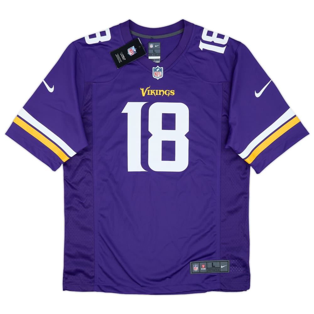 2020-24 Minnesota Vikings Jefferson #18 Nike Game Home Jersey (L)