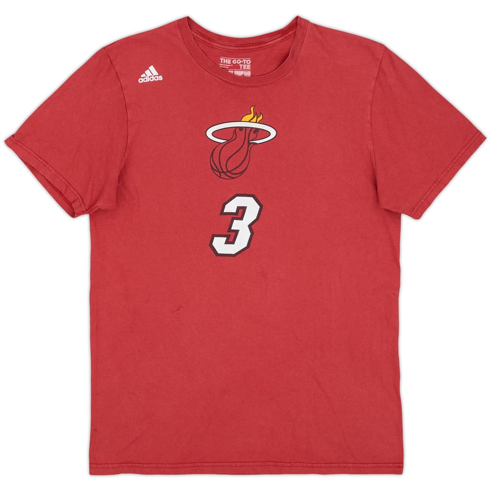 2013-14 Miami Heat Dwyane #3 adidas Tee - 4/10 - (M)