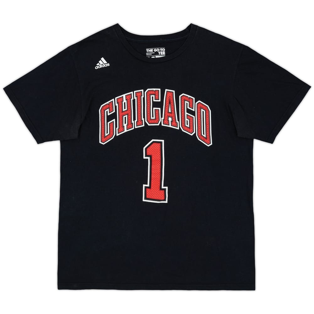 2015-16 Chicago Bulls Rose #1 adidas Tee - 7/10 - (M)