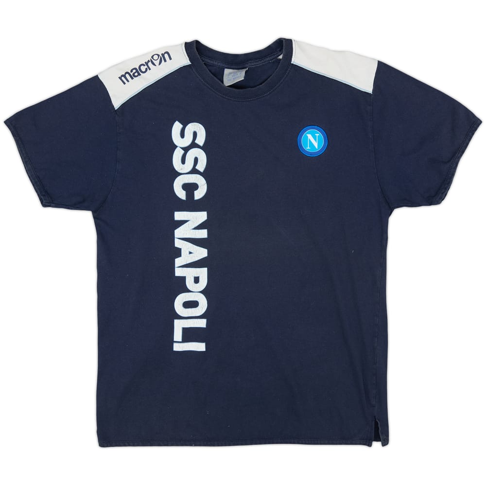 2014-15 Napoli Macron Cotton Tee - 5/10 - (L)
