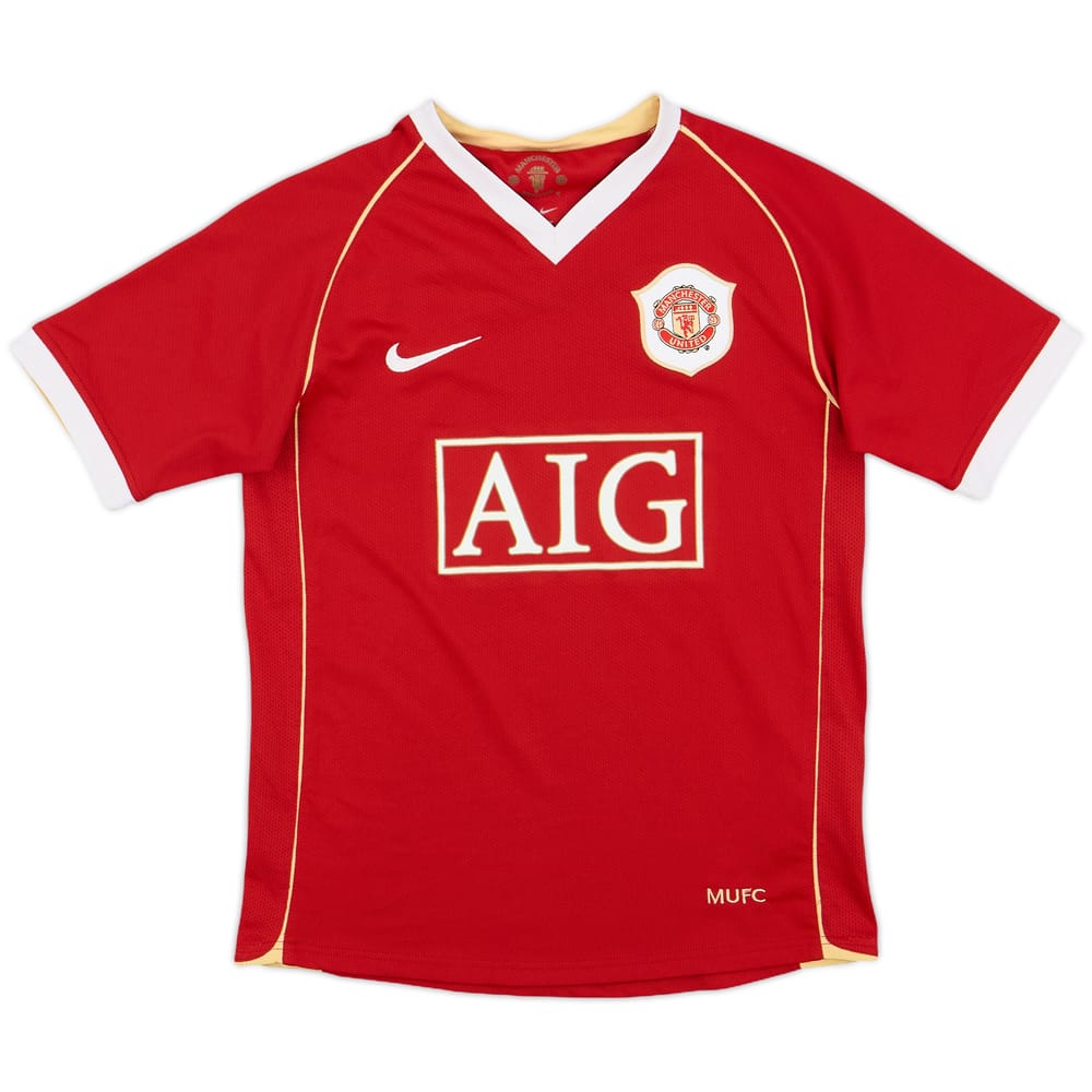 2006-07 Manchester United Home Shirt - 8/10 - (M.Boys)