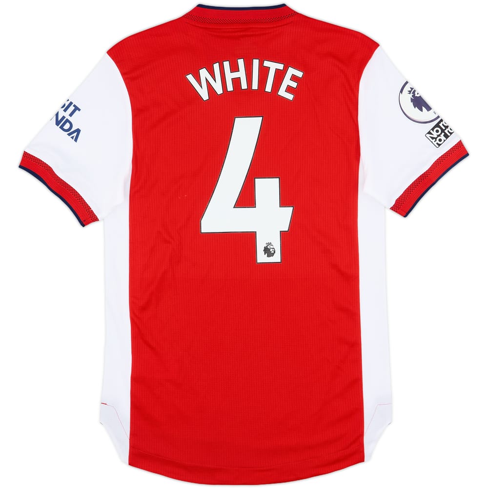 2021-22 Arsenal Authentic Home Shirt White #4 - 8/10 - (XS)
