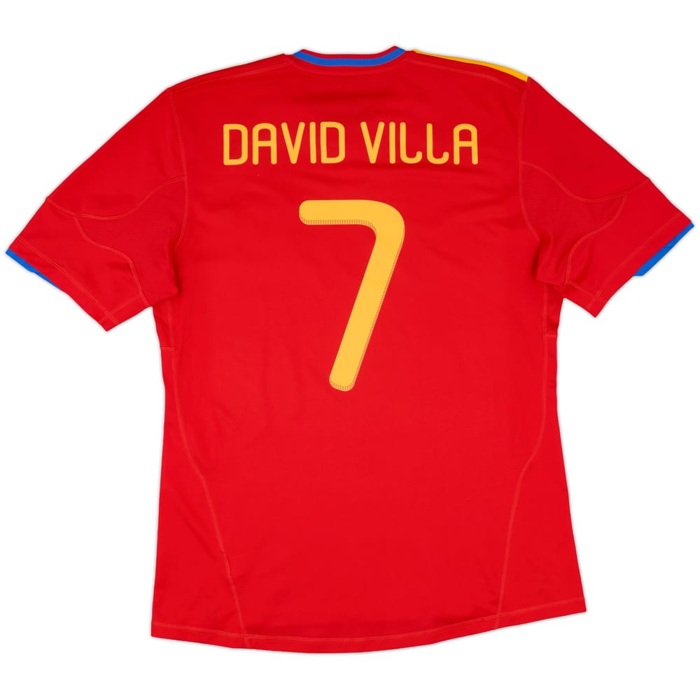 2009-10 Spain Home Shirt David Villa #7 - 6/10 - (L)