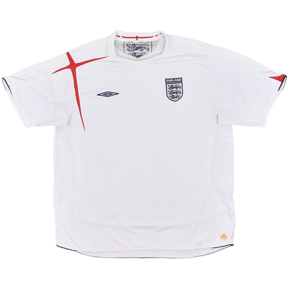2005-07 England Home Shirt - 5/10 - (XXL)