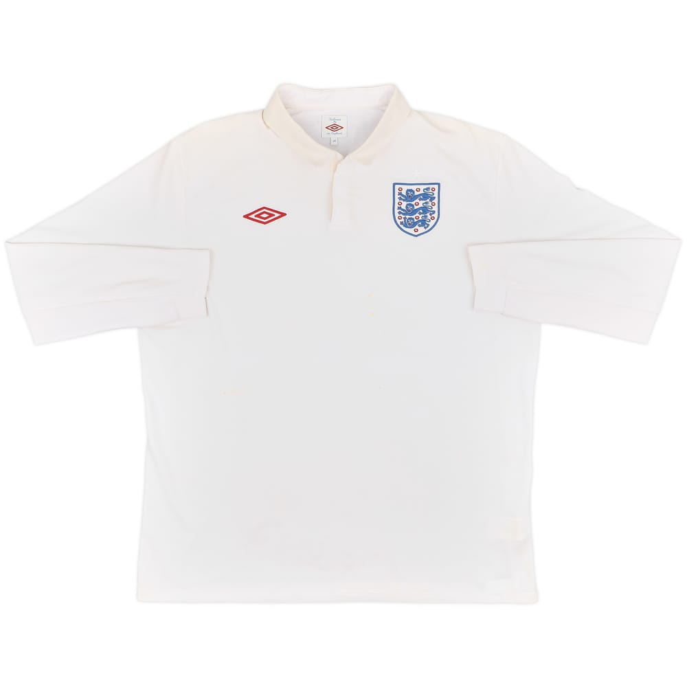 2009-10 England Home L/S Shirt - 5/10 - (XXL)