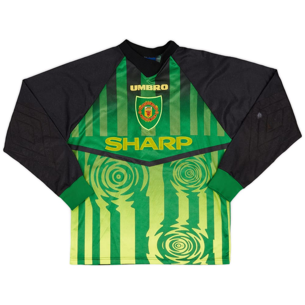1997-98 Manchester United Green GK Shirt - 8/10 - (Y)