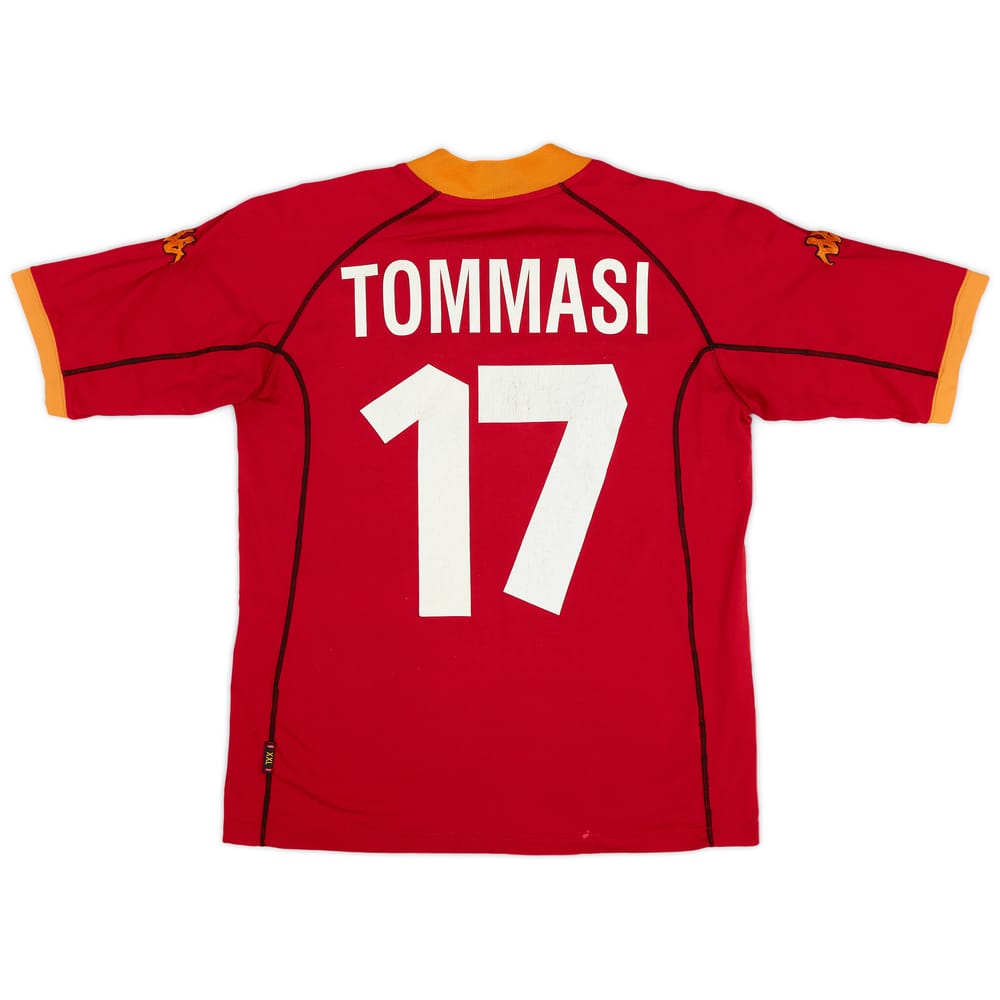 2001-02 Roma Home Shirt Tommasi #17 - 7/10 - (M)