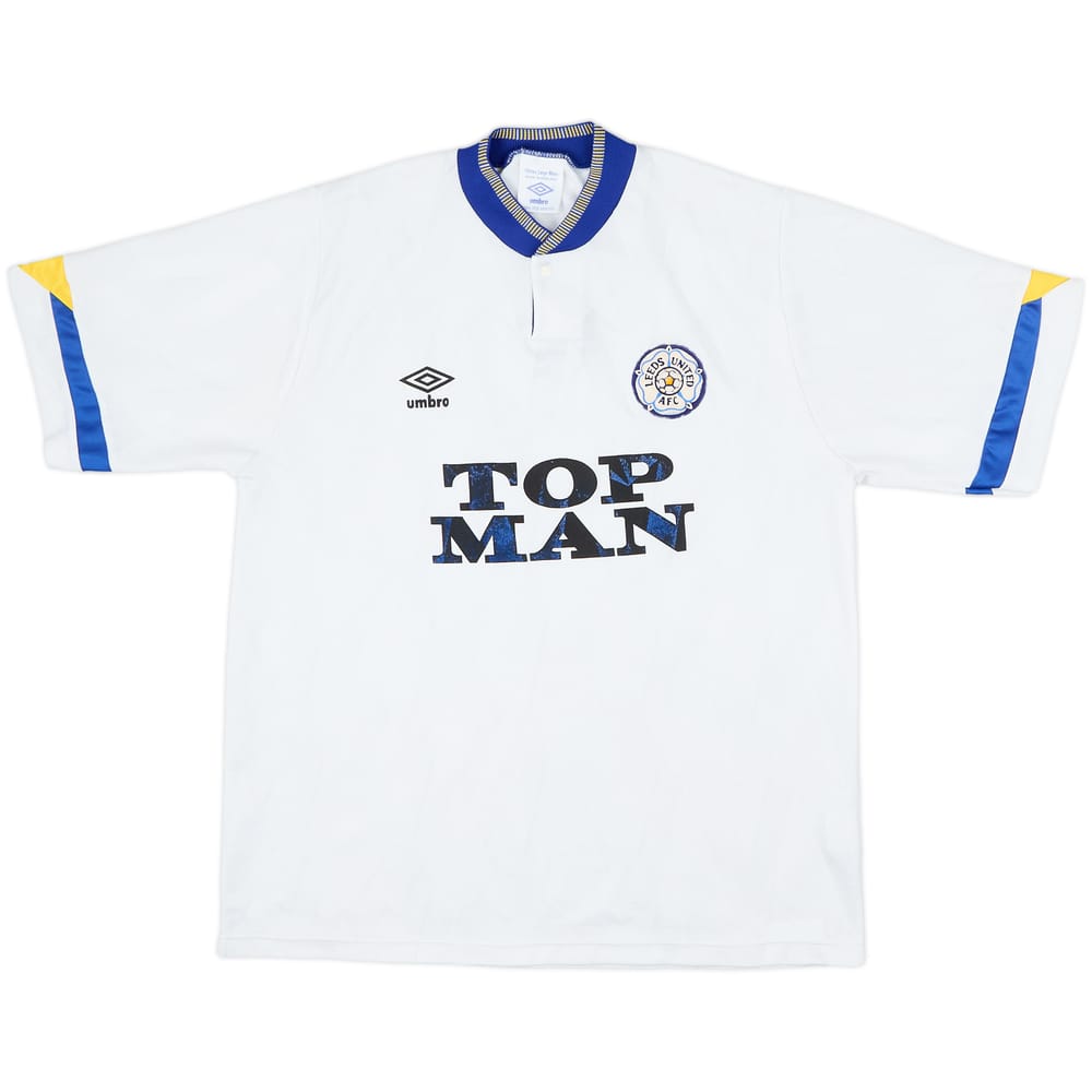 1990-91 Leeds United Home Shirt - 9/10 - (L)