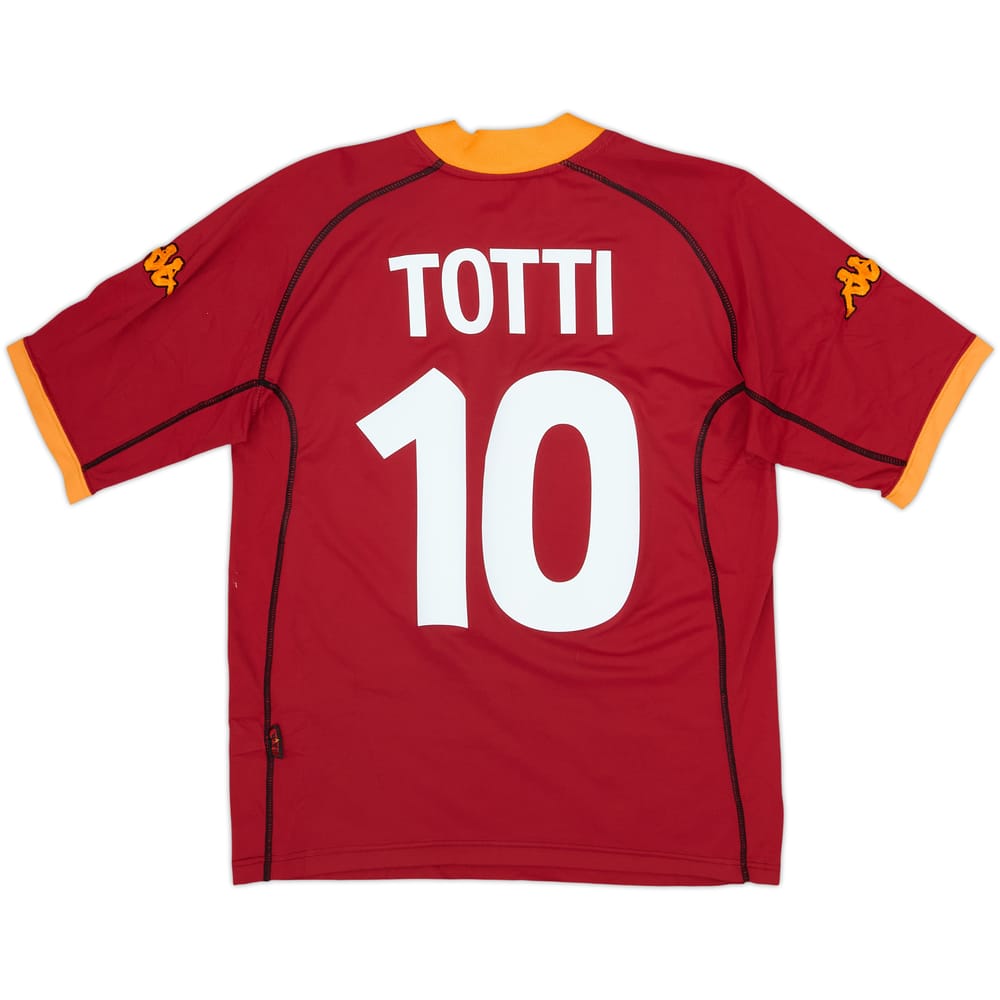 2001-02 Roma Home Shirt Totti #10 - 8/10 - (L)