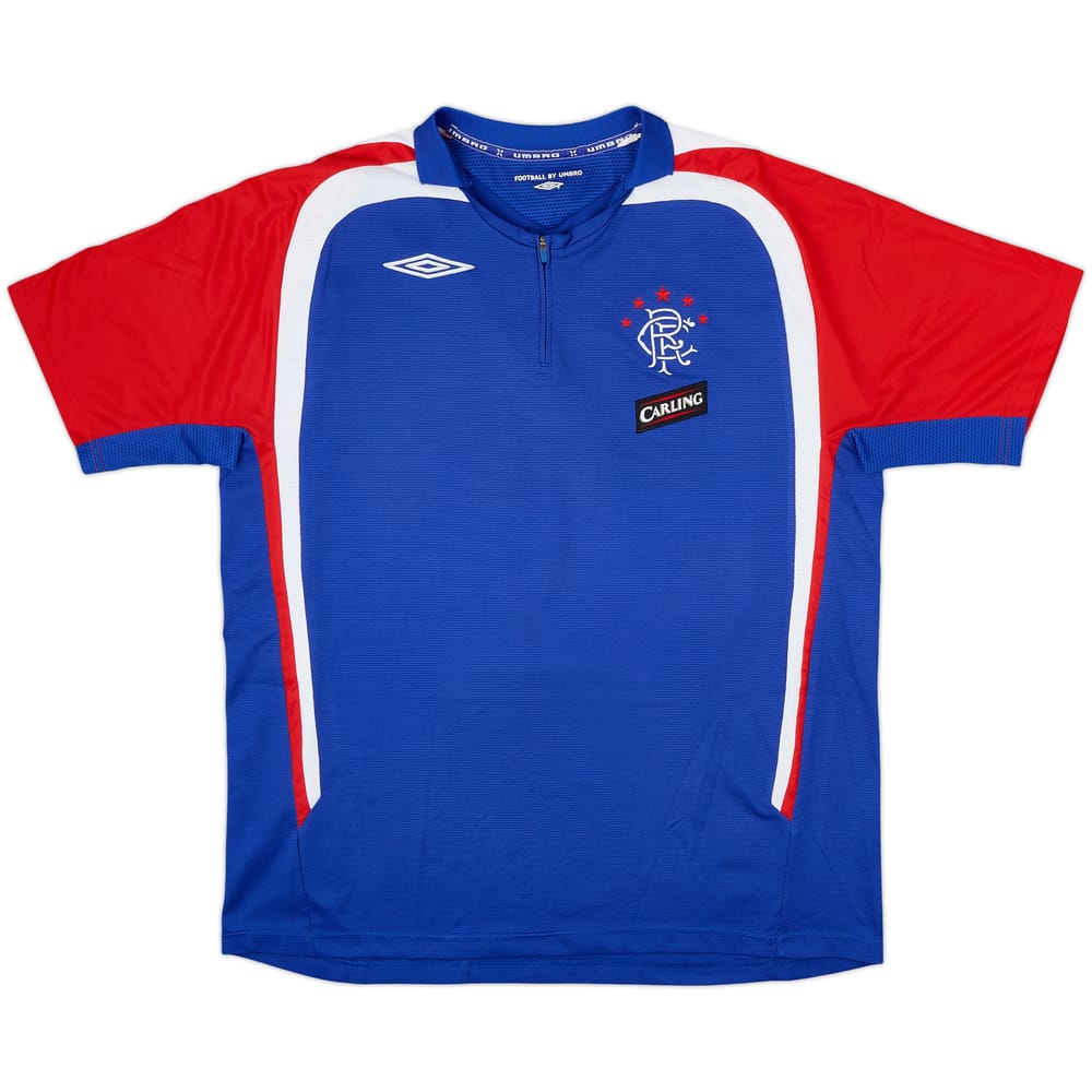 2009-10 Rangers Umbro 1/4 Zip Polo Shirt - 10/10 - (L)