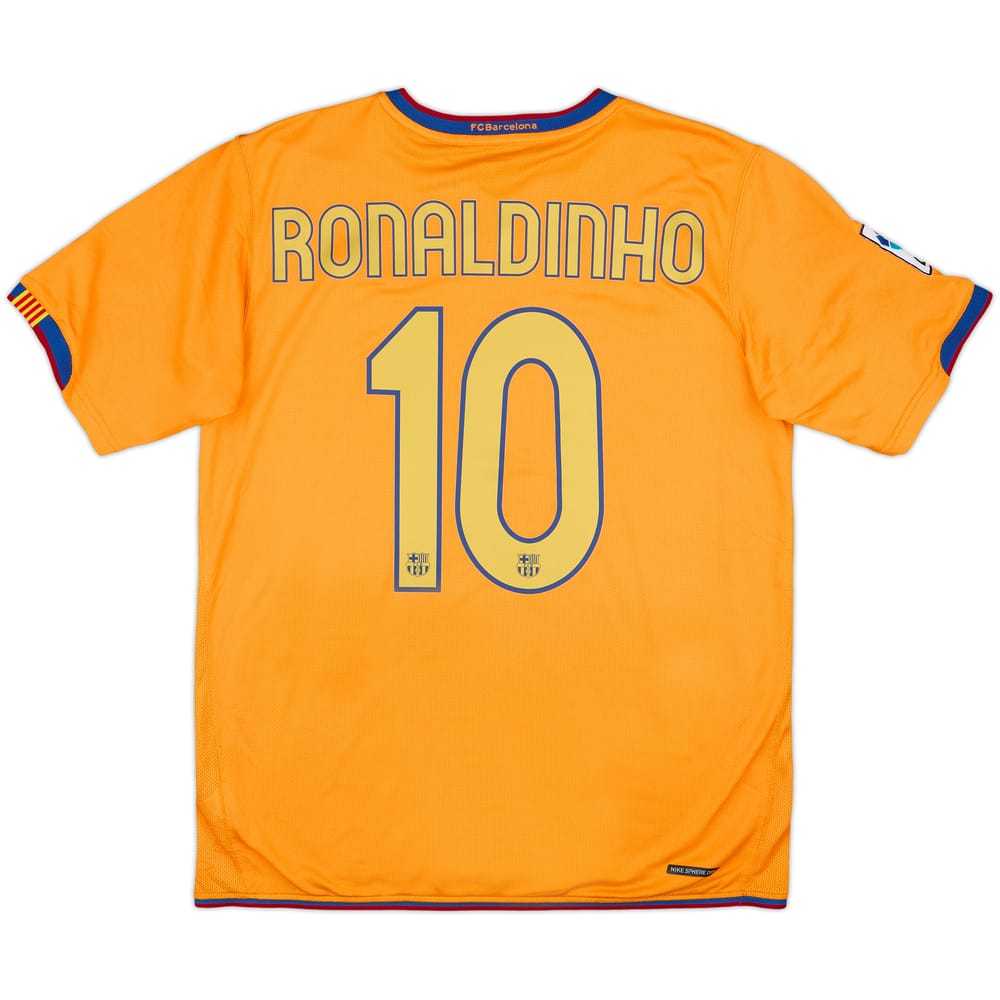 2006-08 Barcelona Away Shirt Ronaldinho #10 - 9/10 - (M)