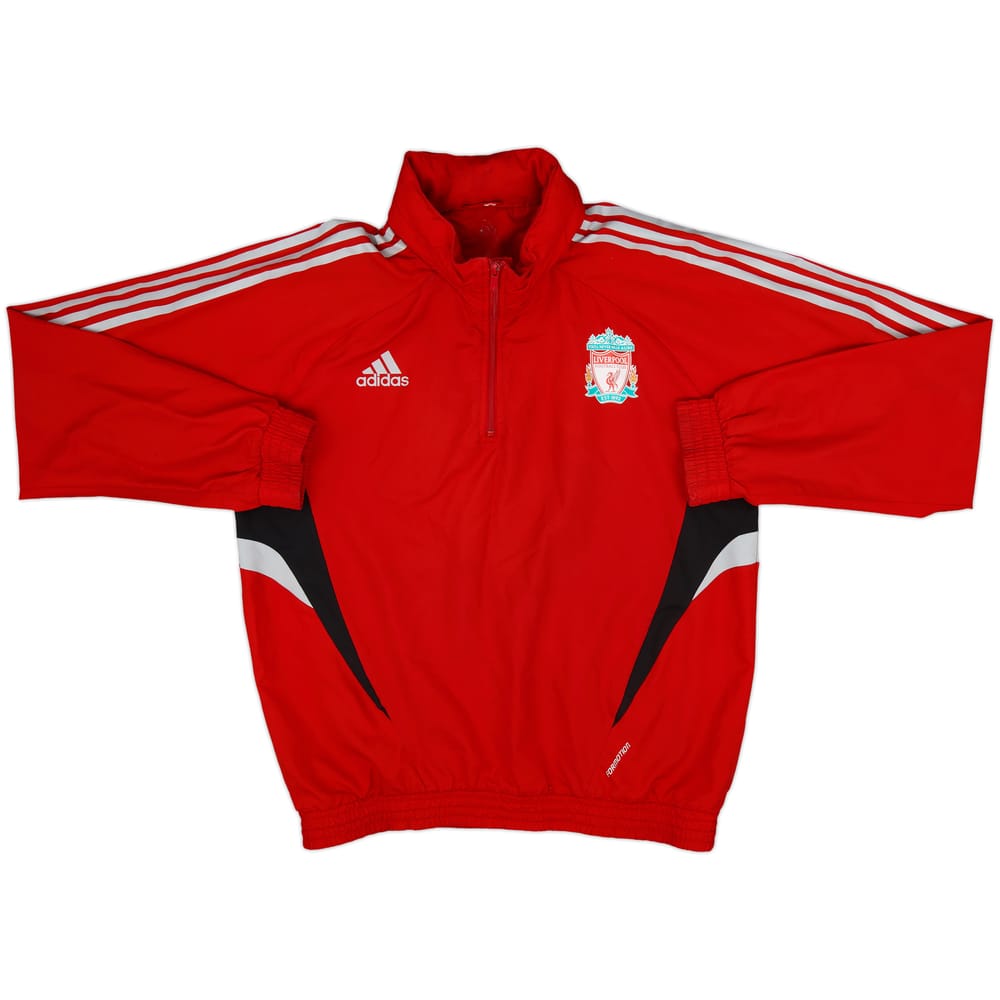 2008-09 Liverpool adidas 1/4 Zip Hooded Rain Jacket - 8/10 - (M/L)