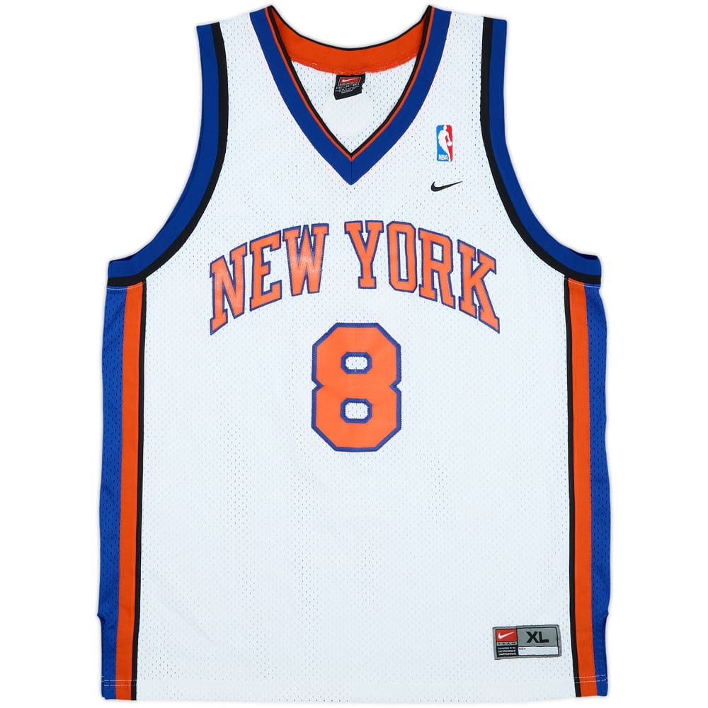 2000-01 New York Knicks Sprewell #8 Nike Swingman Home Jersey - 6/10 - (XL)