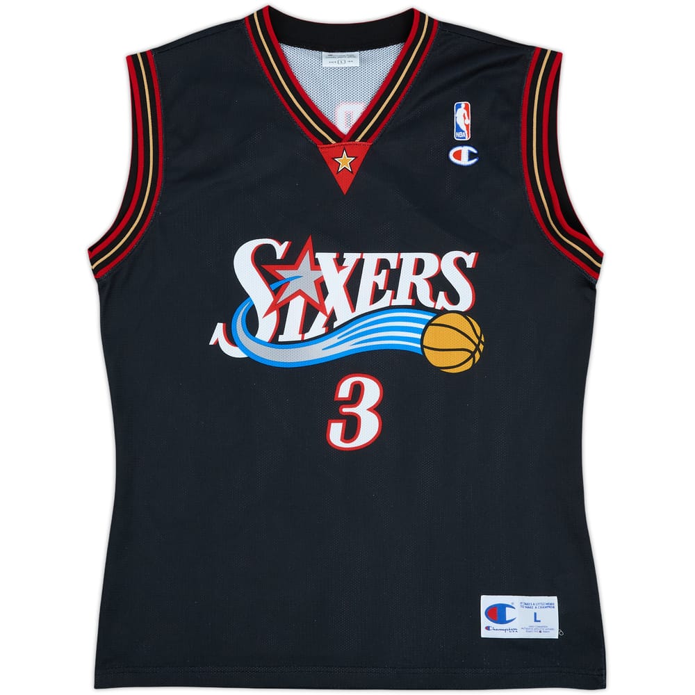 2000-06 Philadelphia 76ers Iverson #3 Champion Away Jersey - 9/10 - (L)