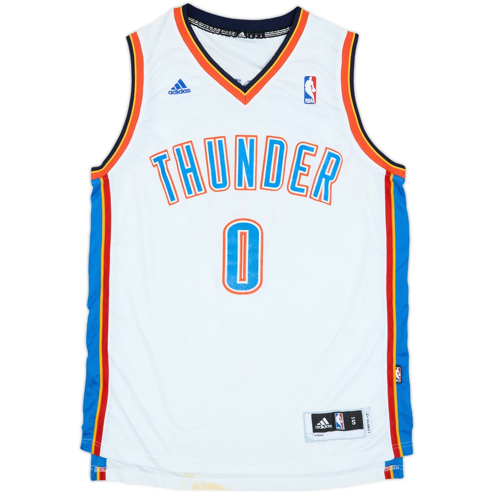 2010-14 Oklahoma City Thunder Westbrook #0 adidas Swingman Home Jersey - 5/10 - (S)